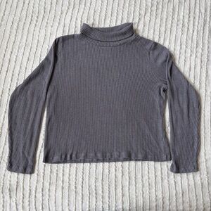 Aritzia Babaton Dark Gray Ribbed Turtleneck Sweater Size XXL 2XL